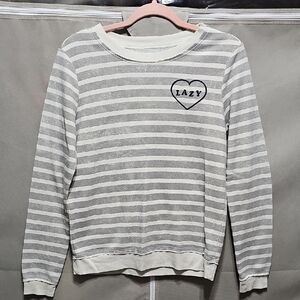 Well Worn White Pullover with Gold Logo